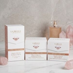 La Rouge Pierre Quartz Collection Skincare Set - White & Rose Gold